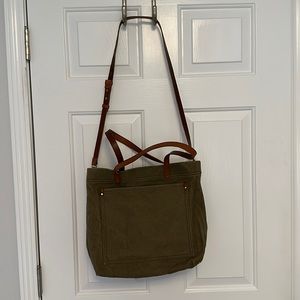 Madewell Olive Green Canvas Tote